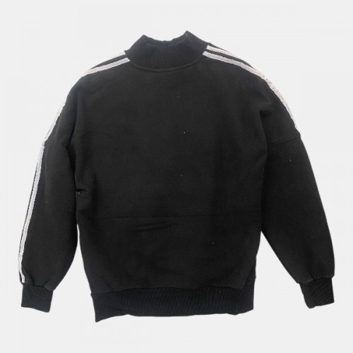 Adidas Originals Ανδρικό Μαύρο Φούτερ 3-Stripes με Ψηλό Λαιμό | Pre Owned